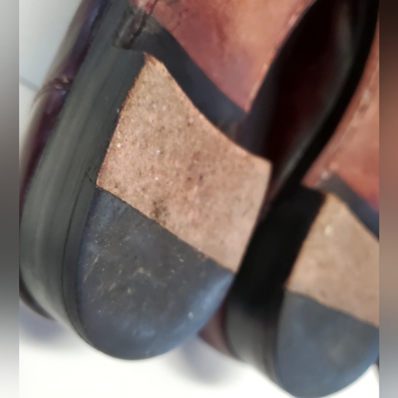 Nettleton Shoes Handcrafted Italy 6305 10M Snakeskin Fire-Red/Brown Penny Loafer - Picture 12 of 12